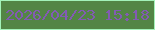 文字の大きさ：3、枠の色：a3f2b9、背景の色：538545、文字の色：825bb3 無料ブログパーツのブログ時計