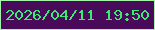 文字の大きさ：5、枠の色：a3f3a9、背景の色：4a0a5a、文字の色：3bea75 無料ブログパーツのブログ時計