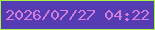 文字の大きさ：4、枠の色：a3f546、背景の色：563cb3、文字の色：d27ddb 無料ブログパーツのブログ時計