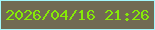 文字の大きさ：1、枠の色：a3f7fb、背景の色：716a52、文字の色：86ea07 無料ブログパーツのブログ時計