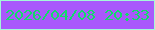 文字の大きさ：1、枠の色：a3f8d9、背景の色：a958fc、文字の色：12db6a 無料ブログパーツのブログ時計