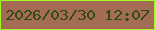 文字の大きさ：5、枠の色：a3f924、背景の色：a46c52、文字の色：2d4b16 無料ブログパーツのブログ時計