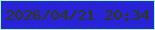 文字の大きさ：2、枠の色：a3ffc0、背景の色：2923d8、文字の色：313c01 無料ブログパーツのブログ時計
