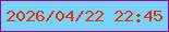 文字の大きさ：3、枠の色：a40386、背景の色：79d3f7、文字の色：e3310e 無料ブログパーツのブログ時計