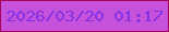文字の大きさ：4、枠の色：a4045a、背景の色：c652dc、文字の色：8231e3 無料ブログパーツのブログ時計