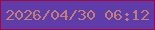 文字の大きさ：5、枠の色：a4063e、背景の色：5e3daa、文字の色：c37d74 無料ブログパーツのブログ時計