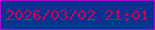 文字の大きさ：2、枠の色：a40ad6、背景の色：093290、文字の色：cb015a 無料ブログパーツのブログ時計