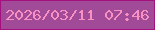 文字の大きさ：5、枠の色：a4107e、背景の色：a14b98、文字の色：f891c1 無料ブログパーツのブログ時計