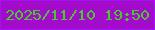 文字の大きさ：1、枠の色：a412f4、背景の色：a20bca、文字の色：4ac92e 無料ブログパーツのブログ時計