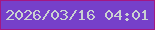 文字の大きさ：2、枠の色：a41783、背景の色：7640ca、文字の色：cad1d1 無料ブログパーツのブログ時計