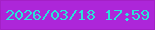文字の大きさ：2、枠の色：a420c6、背景の色：ad26d9、文字の色：29e4d8 無料ブログパーツのブログ時計