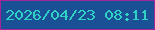 文字の大きさ：5、枠の色：a42596、背景の色：1a5196、文字の色：31d2c6 無料ブログパーツのブログ時計