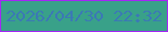 文字の大きさ：3、枠の色：a426f5、背景の色：39a189、文字の色：3b79b5 無料ブログパーツのブログ時計