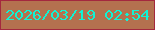 文字の大きさ：2、枠の色：a4283e、背景の色：b4714f、文字の色：0ff4d5 無料ブログパーツのブログ時計