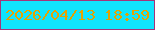 文字の大きさ：3、枠の色：a4347a、背景の色：10e4fd、文字の色：e4a201 無料ブログパーツのブログ時計