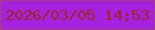 文字の大きさ：4、枠の色：a44373、背景の色：a522e1、文字の色：9f251d 無料ブログパーツのブログ時計