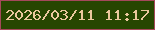 文字の大きさ：5、枠の色：a4485a、背景の色：264600、文字の色：eac89d 無料ブログパーツのブログ時計