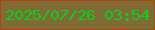 文字の大きさ：1、枠の色：a44b0a、背景の色：826a35、文字の色：01d81c 無料ブログパーツのブログ時計