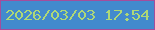 文字の大きさ：1、枠の色：a44d9c、背景の色：428acd、文字の色：aed877 無料ブログパーツのブログ時計