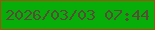 文字の大きさ：2、枠の色：a45110、背景の色：07ad09、文字の色：554e35 無料ブログパーツのブログ時計