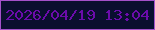 文字の大きさ：2、枠の色：a451ca、背景の色：0a0f2f、文字の色：6b0cab 無料ブログパーツのブログ時計