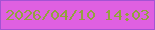 文字の大きさ：1、枠の色：a452d3、背景の色：df60e1、文字の色：93a13f 無料ブログパーツのブログ時計