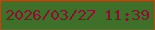 文字の大きさ：1、枠の色：a45316、背景の色：3e702a、文字の色：88112f 無料ブログパーツのブログ時計