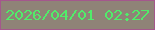 文字の大きさ：4、枠の色：a4578c、背景の色：8f8377、文字の色：51ec6a 無料ブログパーツのブログ時計