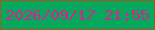 文字の大きさ：1、枠の色：a45a18、背景の色：07a75e、文字の色：d8228f 無料ブログパーツのブログ時計