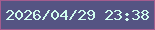 文字の大きさ：3、枠の色：a45c8e、背景の色：555483、文字の色：d1fdef 無料ブログパーツのブログ時計