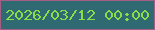 文字の大きさ：5、枠の色：a45d84、背景の色：2f6971、文字の色：89dd4b 無料ブログパーツのブログ時計