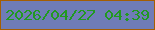 文字の大きさ：2、枠の色：a45e03、背景の色：6f7cb7、文字の色：219921 無料ブログパーツのブログ時計