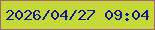 文字の大きさ：3、枠の色：a46471、背景の色：c4d837、文字の色：151898 無料ブログパーツのブログ時計