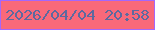 文字の大きさ：1、枠の色：a467fb、背景の色：f9697a、文字の色：5d699f 無料ブログパーツのブログ時計