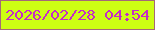 文字の大きさ：4、枠の色：a46977、背景の色：cdfe13、文字の色：c52cc7 無料ブログパーツのブログ時計