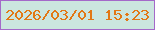 文字の大きさ：1、枠の色：a469c9、背景の色：cbe6df、文字の色：e27814 無料ブログパーツのブログ時計