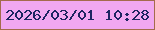 文字の大きさ：1、枠の色：a46b4c、背景の色：f1a8f1、文字の色：1d2562 無料ブログパーツのブログ時計