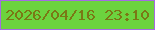 文字の大きさ：4、枠の色：a46be2、背景の色：6cd33e、文字の色：7a7815 無料ブログパーツのブログ時計