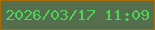 文字の大きさ：5、枠の色：a46d08、背景の色：556e4d、文字の色：4dd358 無料ブログパーツのブログ時計