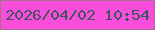 文字の大きさ：2、枠の色：a46e8e、背景の色：fa4ddb、文字の色：40535e 無料ブログパーツのブログ時計