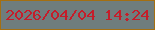 文字の大きさ：1、枠の色：a46f11、背景の色：6f7d7d、文字の色：c51d2a 無料ブログパーツのブログ時計