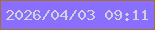 文字の大きさ：4、枠の色：a4702e、背景の色：8a6ffe、文字の色：d0d2d7 無料ブログパーツのブログ時計