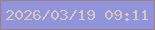 文字の大きさ：3、枠の色：a47a85、背景の色：9094db、文字の色：dac6bd 無料ブログパーツのブログ時計