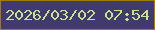 文字の大きさ：3、枠の色：a47b04、背景の色：42396f、文字の色：c4e38b 無料ブログパーツのブログ時計
