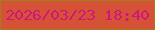 文字の大きさ：3、枠の色：a47c1b、背景の色：d65236、文字の色：d0157c 無料ブログパーツのブログ時計