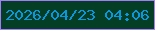 文字の大きさ：1、枠の色：a47df9、背景の色：043f25、文字の色：0798e1 無料ブログパーツのブログ時計
