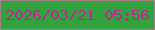 文字の大きさ：1、枠の色：a48183、背景の色：31a23d、文字の色：be2991 無料ブログパーツのブログ時計