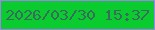 文字の大きさ：4、枠の色：a481f3、背景の色：0acc2e、文字の色：386c5b 無料ブログパーツのブログ時計