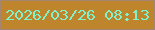 文字の大きさ：1、枠の色：a4856f、背景の色：be852c、文字の色：80f1c8 無料ブログパーツのブログ時計