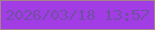 文字の大きさ：5、枠の色：a48587、背景の色：a23de5、文字の色：6f50a1 無料ブログパーツのブログ時計